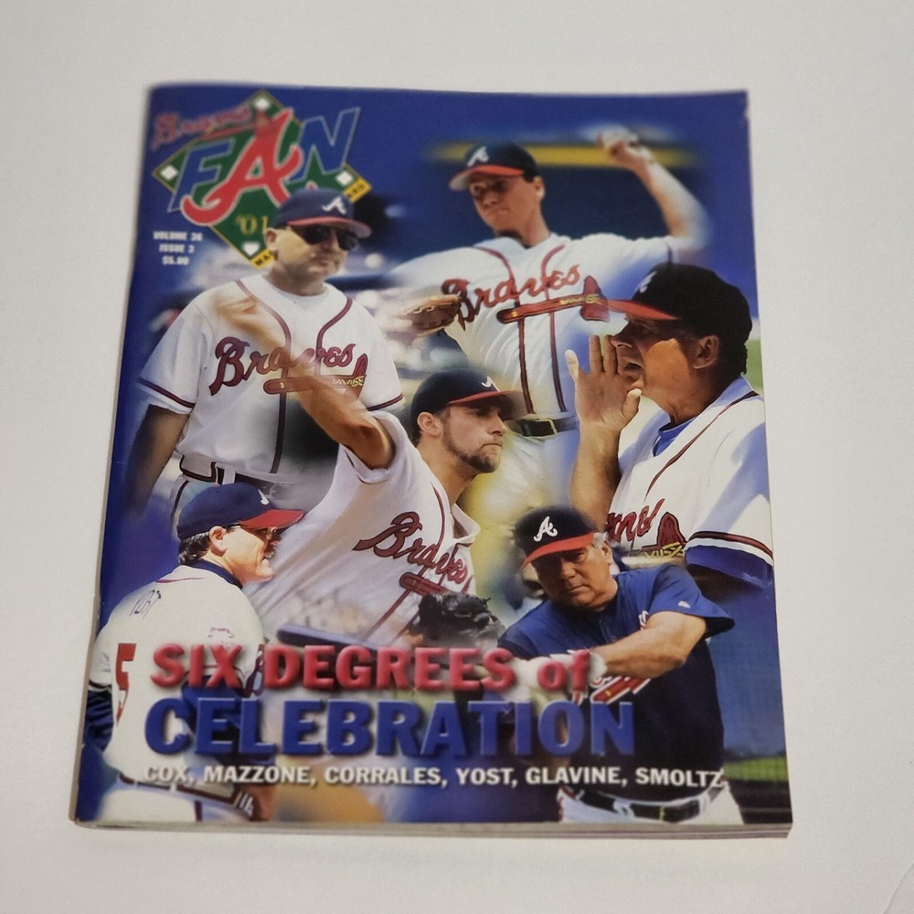 Atlanta Braves Fan Magazine 2001 Vol 36 Issue 3 Six Degrees of Celebration MLB
